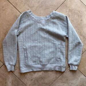 prAna Textured Knit Crewneck Sweatshirt – Gray – Size Small